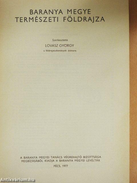 Baranya megye természeti földrajza