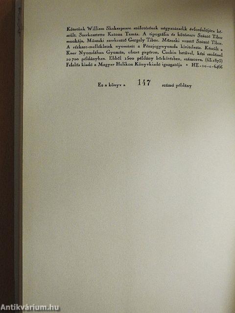 William Shakespeare szonettjei