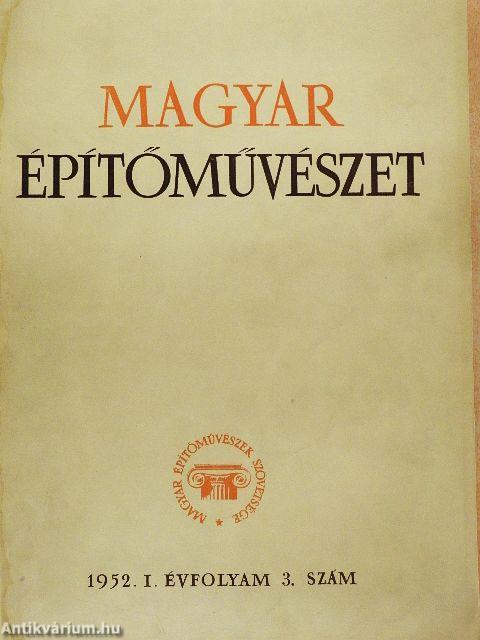 Magyar Építőművészet 1952/3.