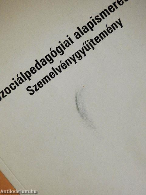 Szociálpedagógiai alapismeretek