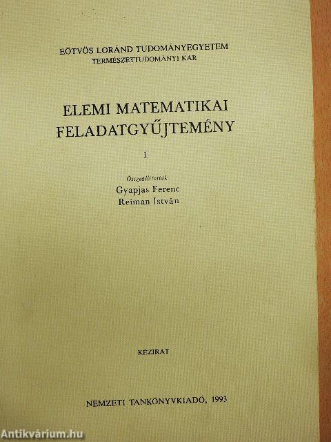 Elemi matematikai feladatgyűjtemény I.