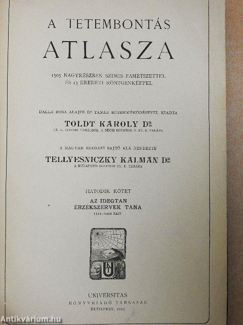 Toldt - A tetembontás atlasza VI.