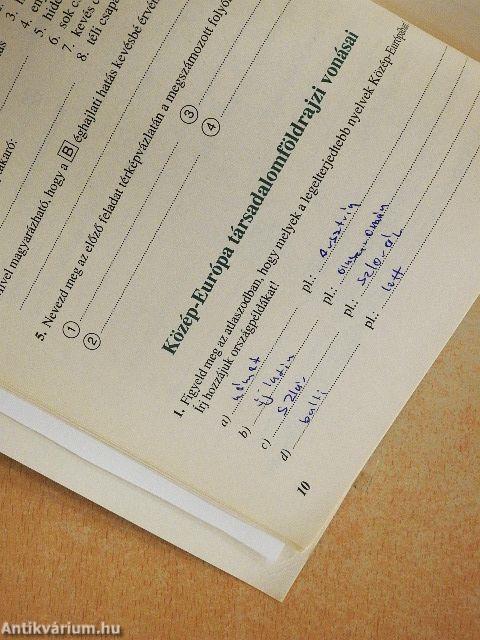 Földrajz munkafüzet 8.