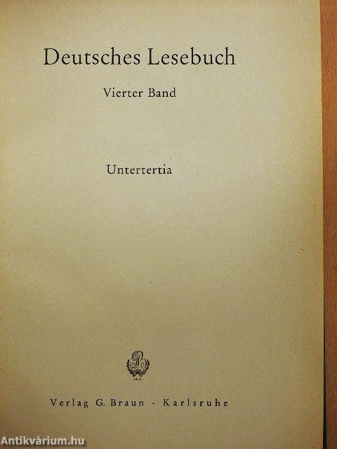 Deutsches Lesebuch für höhere Schulen 4.