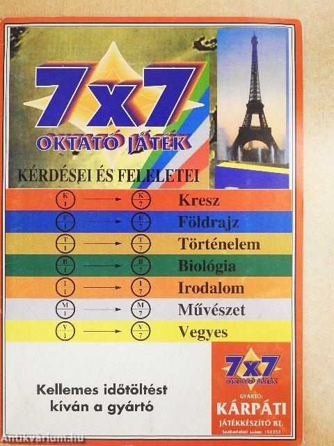 7x7 Oktató játék kérdései és feleletei