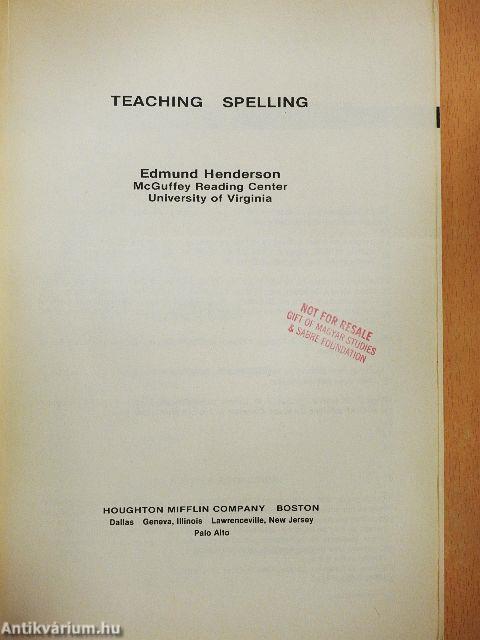 Teaching Spelling
