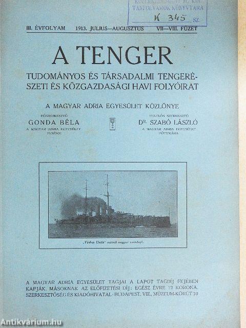 A tenger 1913. julius-augusztus