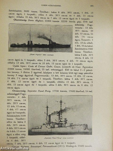 A tenger 1913. julius-augusztus