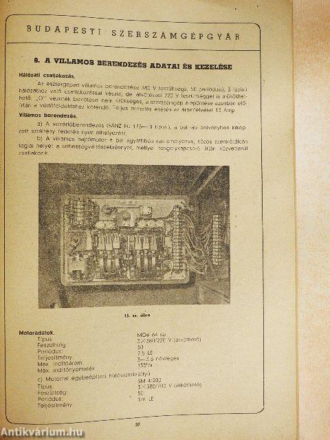 Gépkönyv az EU 175 és EU 215 esztergákhoz