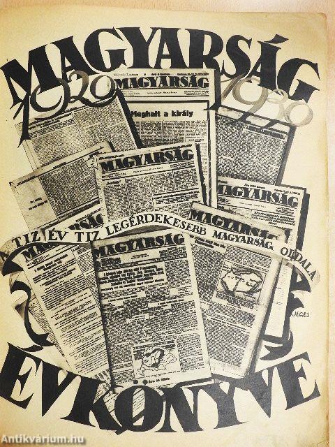 A Magyarság Jubileumi Évkönyve 1920-1930.