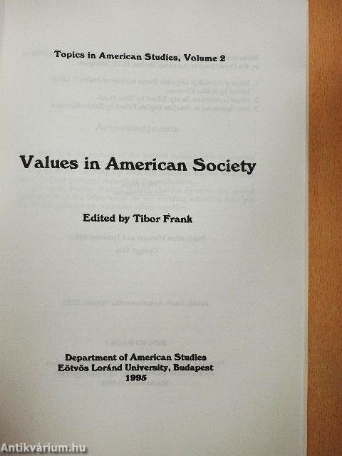 Values in American Society