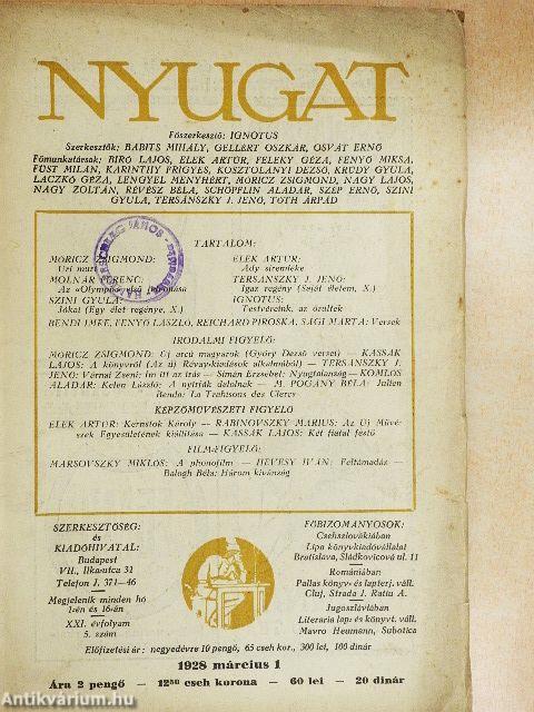 Nyugat 1928. március 1.