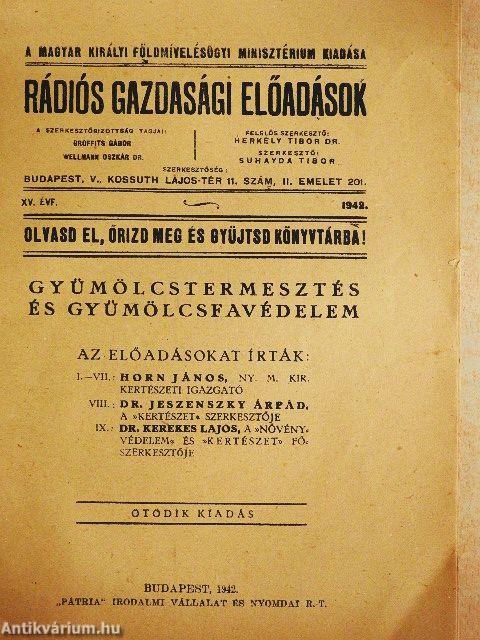 Gyümölcstermesztés és gyümölcsfavédelem