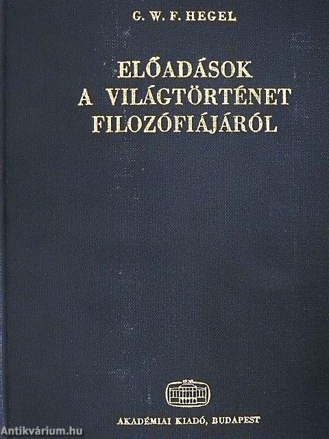 Előadások a világtörténet filozófiájáról