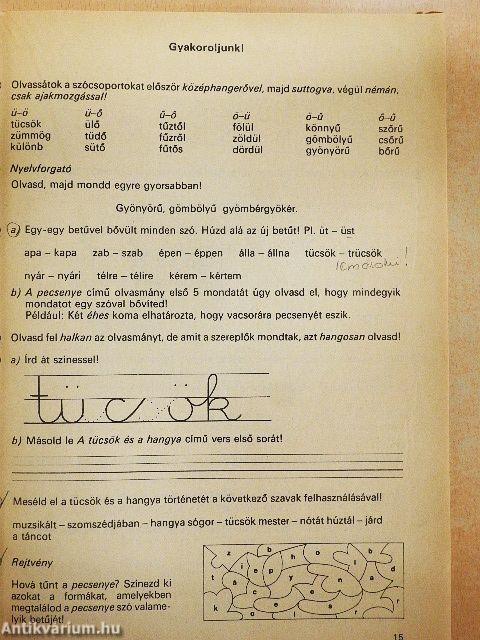 Olvasási munkafüzet az általános iskola 2. osztálya számára 1. rész