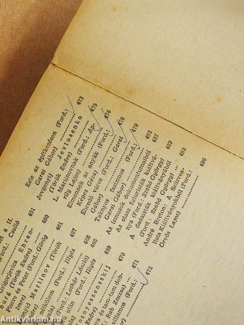 Szöveggyűjtemény a XX. század világirodalmából