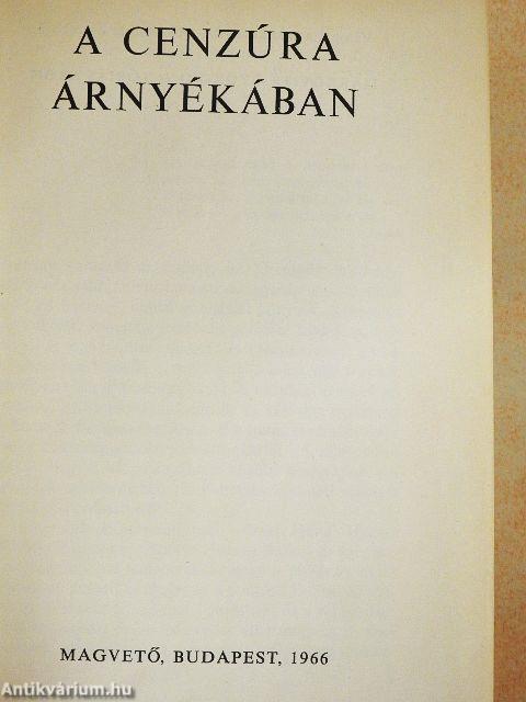 A cenzúra árnyékában