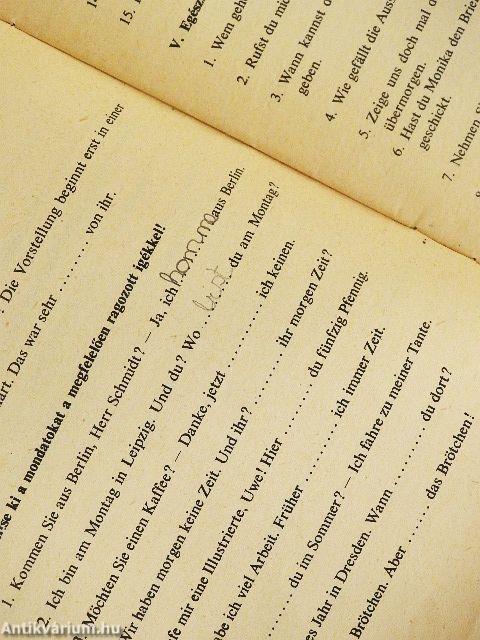 Német nyelvi feladatlapok II.