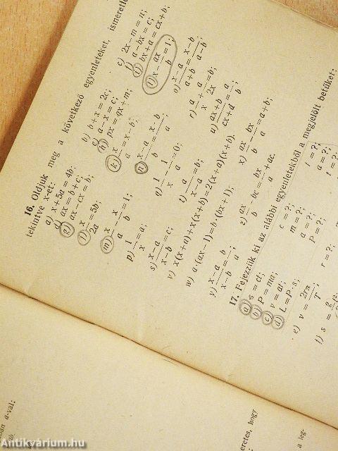 Feladatgyűjtemény matematikából a dolgozók gimnáziuma számára - II. osztály