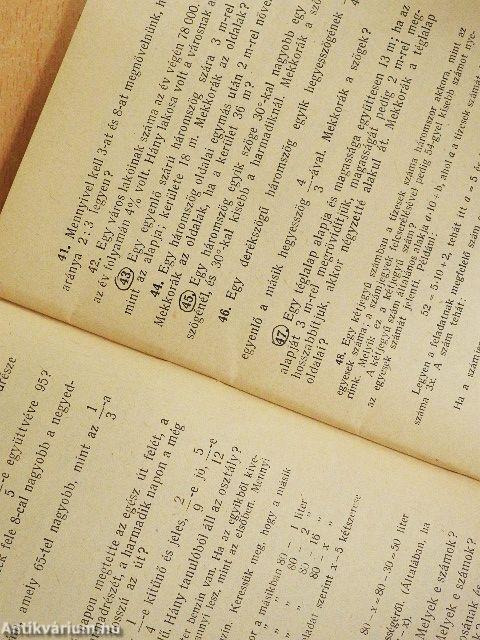 Feladatgyűjtemény matematikából a dolgozók gimnáziuma számára - II. osztály