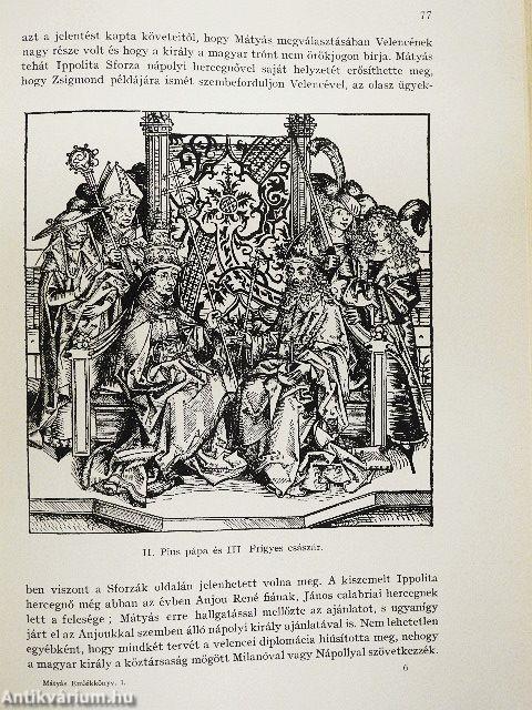 Mátyás király emlékkönyv I-II.