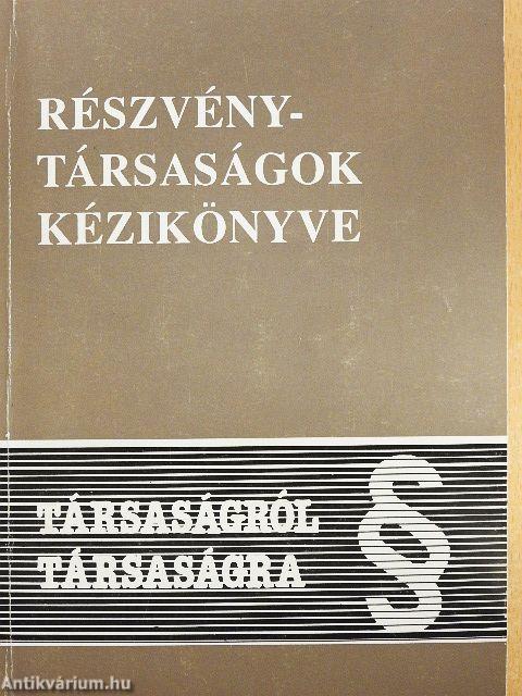 Részvénytársaságok kézikönyve