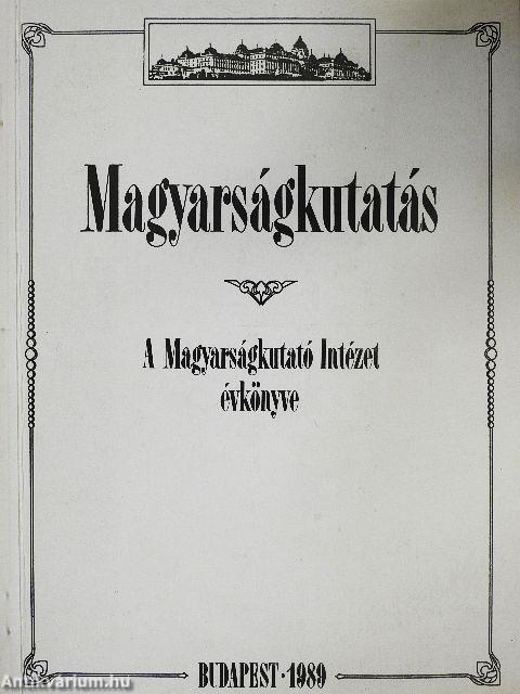 Magyarságkutatás 1989