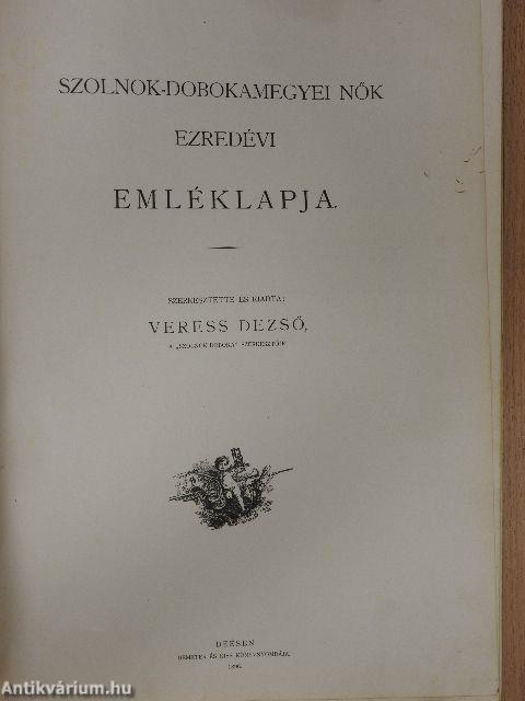 Szolnok-dobokamegyei nők ezredévi emléklapja