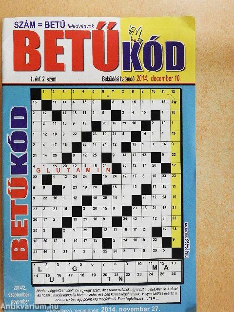 Betűkód 2014. szeptember-november