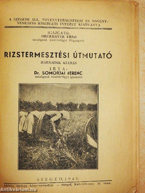 Rizstermesztési útmutató