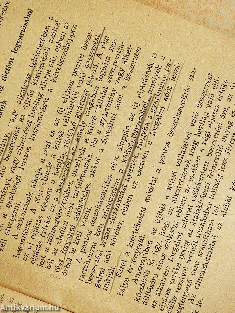 Az újítások népgazdasági eredményszámítása a MÁVAG Mozdony- és Gépgyárban