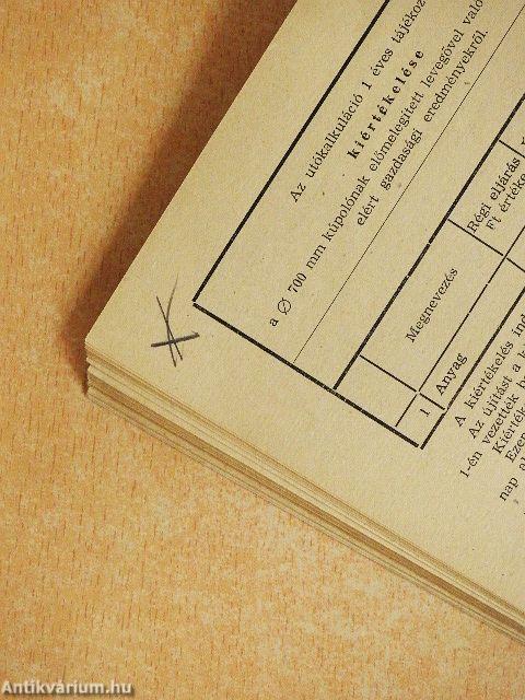 Az újítások népgazdasági eredményszámítása a MÁVAG Mozdony- és Gépgyárban