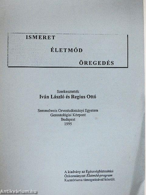 Ismeret, Életmód, Öregedés