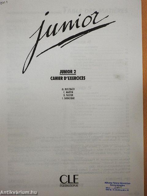 Junior 2 - Cahier d'exercices