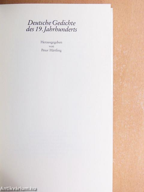 Deutsche Gedichte des 19. Jahrhunderts