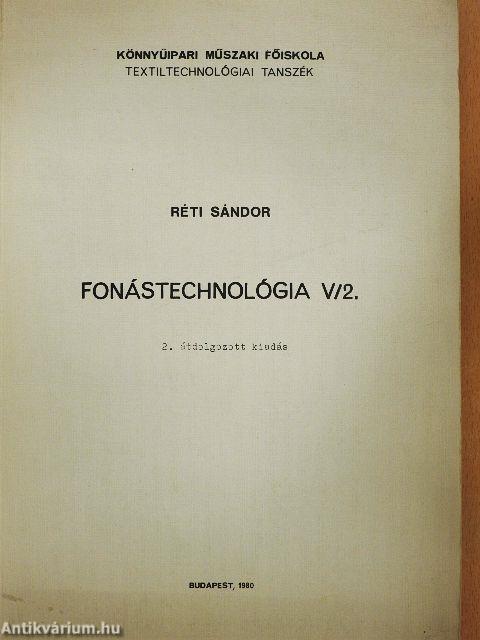 Fonástechnológia V/2.
