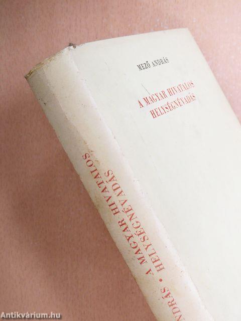 A magyar hivatalos helységnévadás