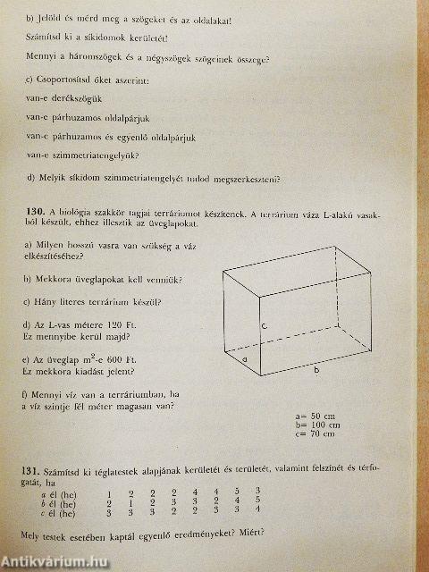 Példatár a matematika tanulásához a 4. osztályban