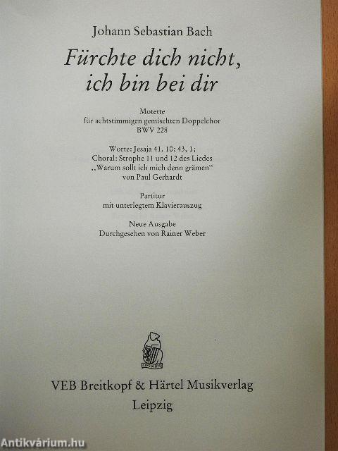 Fürchte dich nicht, ich bin bei dir