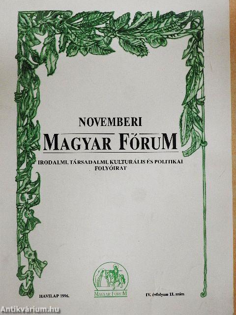 Magyar Fórum 1996. november