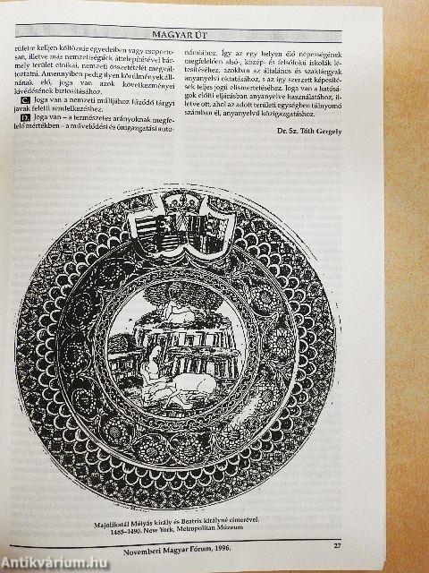 Magyar Fórum 1996. november