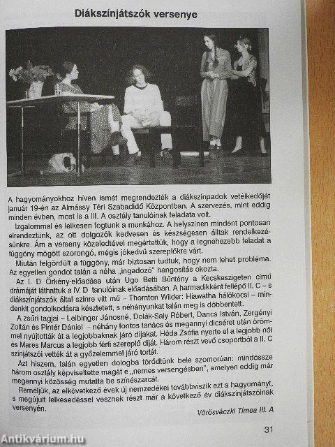 A Madách Imre Gimnázium évkönyve 1995-1996