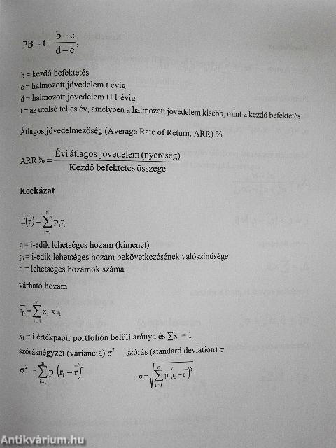 Vállalkozások pénzügyi alapjai