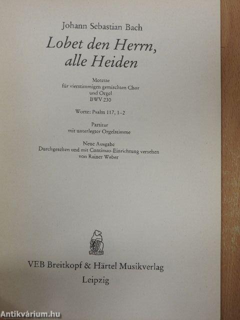 Lobet den Herrn, alle Heiden