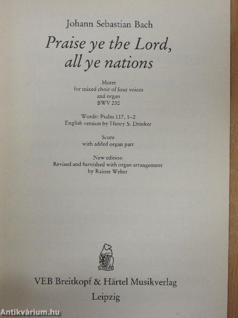 Lobet den Herrn, alle Heiden