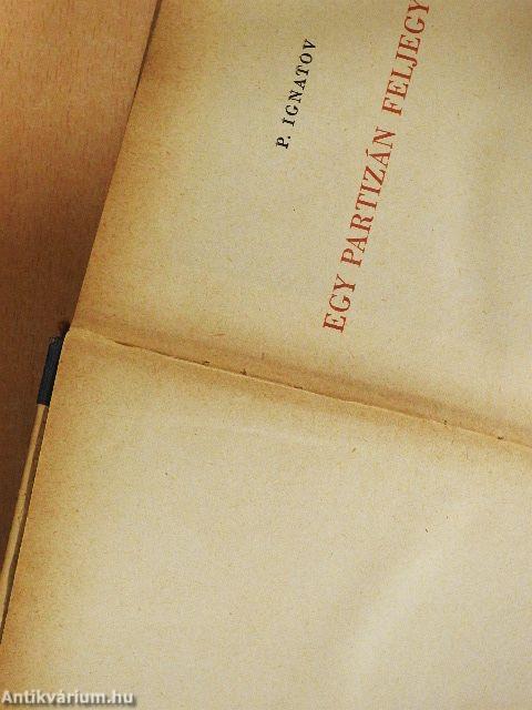 Egy partizán feljegyzései