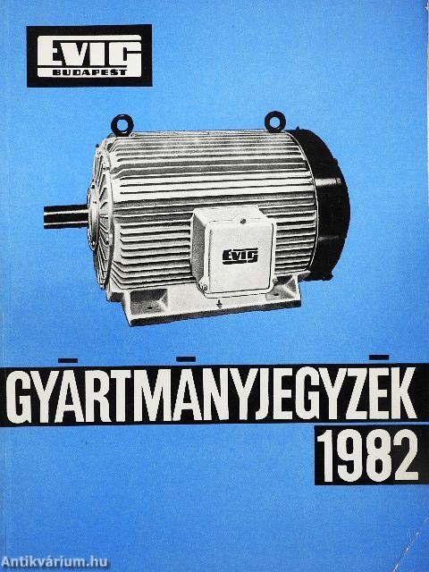 Gyártmányjegyzék 1982