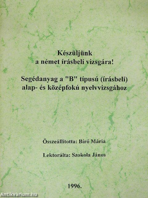 Készüljünk a német írásbeli vizsgára!