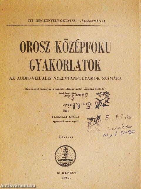 Orosz középfoku gyakorlatok