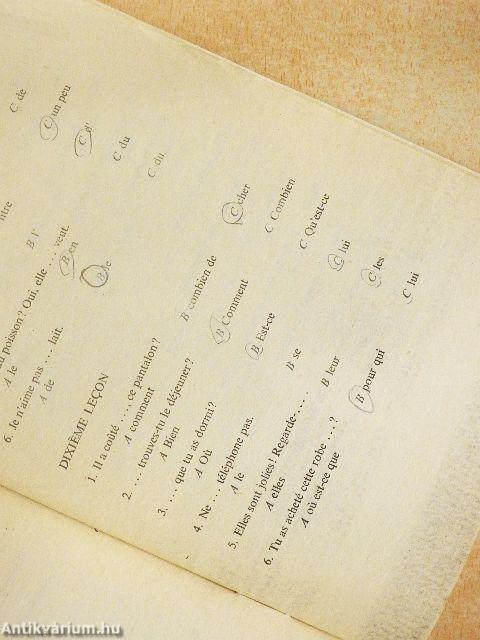 Francia nyelvi feladatlapok I.